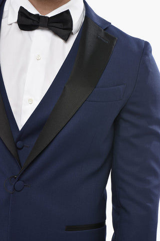 CC COLLECTION 3-Piece Ceremony Suit REWARD With Satin Lapel