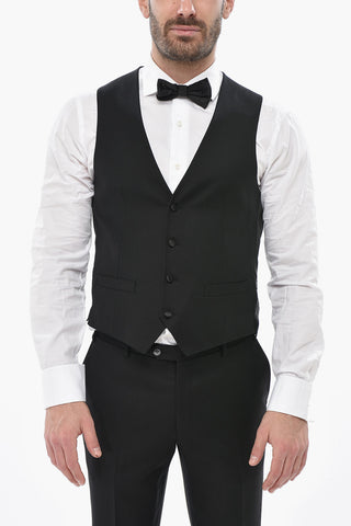 CODE 3-Piece Virgin Wool Suit with Satin Peak Lapel