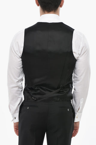 CODE 3-Piece Virgin Wool Suit with Satin Peak Lapel