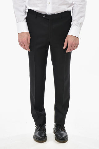 CODE 3-Piece Virgin Wool Suit with Satin Peak Lapel