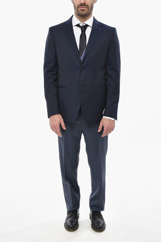 CC COLLECTION Silk Blend Ceremony Suit with Pinstriped Trousers