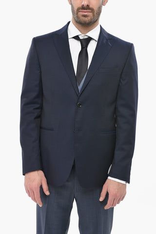 CC COLLECTION Silk Blend Ceremony Suit with Pinstriped Trousers