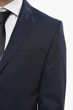 CC COLLECTION Silk Blend Ceremony Suit with Pinstriped Trousers