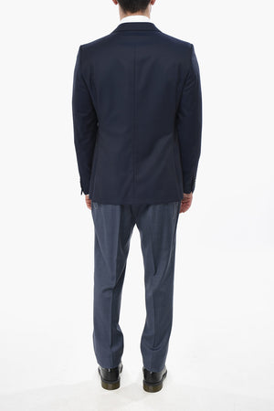 CC COLLECTION Silk Blend Ceremony Suit with Pinstriped Trousers