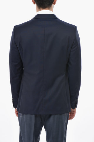 CC COLLECTION Silk Blend Ceremony Suit with Pinstriped Trousers