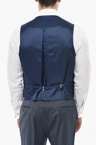 CC COLLECTION Silk Blend Ceremony Suit with Pinstriped Trousers