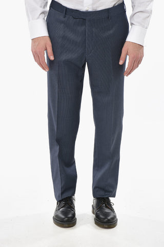 CC COLLECTION Silk Blend Ceremony Suit with Pinstriped Trousers