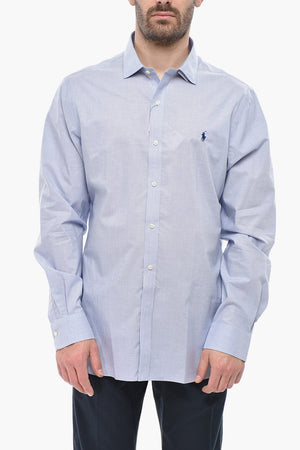 Camicia in Popeline di Cotone con Collo Francese