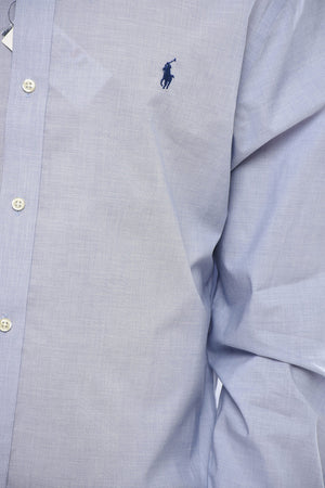 Camicia in Popeline di Cotone con Collo Francese