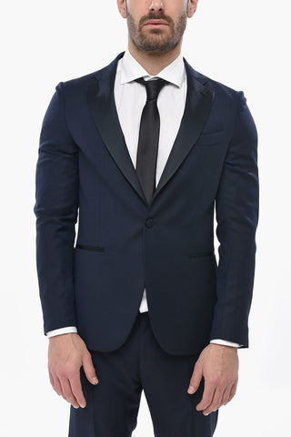 Virgin Wool Ceremony Suit With Satin Lapel