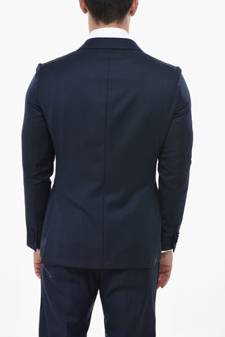 Virgin Wool Ceremony Suit With Satin Lapel
