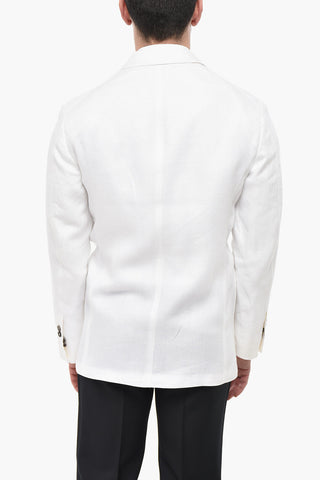 CIRCLE Ungefüttertes Blazer aus Reinem Leinen mit Aufgesetzten Taschen