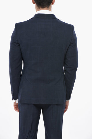 CC COLLECTION 3-Piece Wool-Blend Suit in District Check