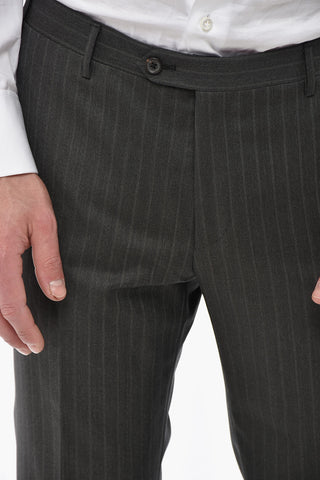 Virgin Wool Suit ACADEMY with Pinstripe Pattern