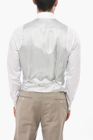 CODE 3-Piece Suit in Linen Blend with Peak Lapel