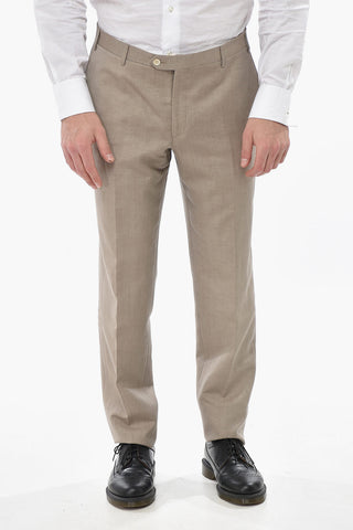 CODE 3-Piece Suit in Linen Blend with Peak Lapel
