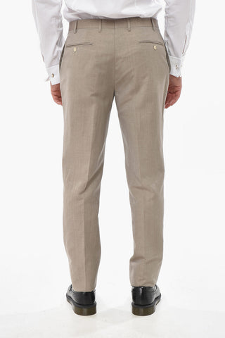 CODE 3-Piece Suit in Linen Blend with Peak Lapel