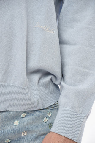 Maglia in Misto Lana con Collo a V