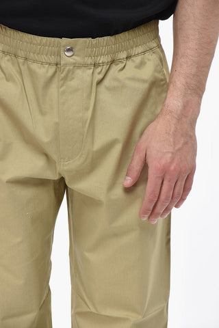Cotton Chino Pants with Elastic Waist