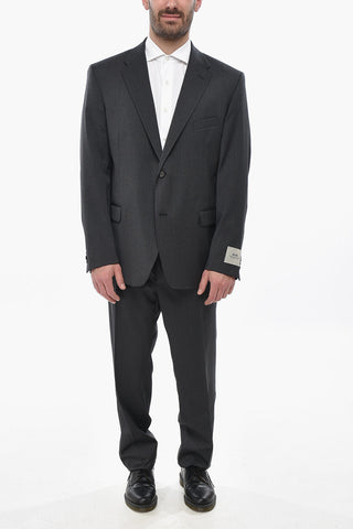 CC COLLECTION Virgin Wool Suit with Flap Pockets