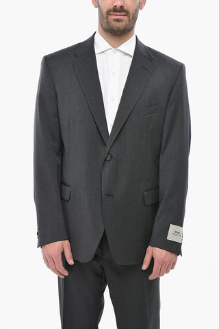 CC COLLECTION Virgin Wool Suit with Flap Pockets