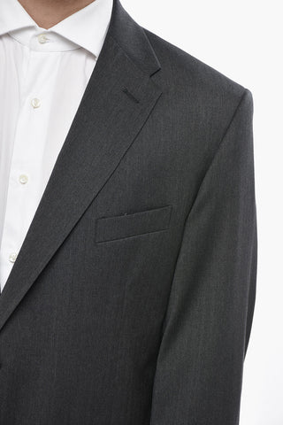 CC COLLECTION Virgin Wool Suit with Flap Pockets