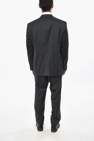 CC COLLECTION Virgin Wool Suit with Flap Pockets