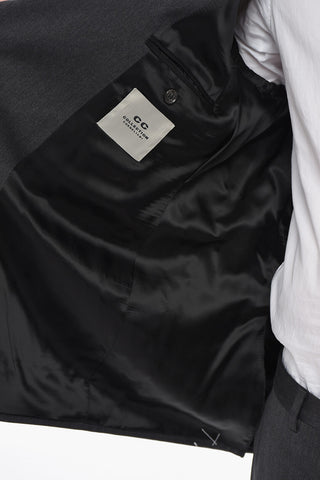CC COLLECTION Virgin Wool Suit with Flap Pockets