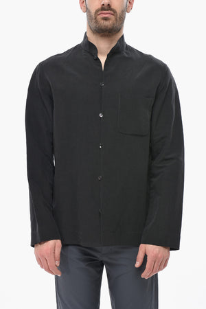 Camicia FRANCIS In  Lino e Seta con Collo Coreano