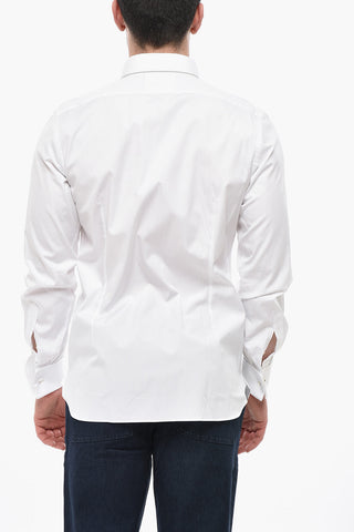 Camicia Tuxedo in Popeline di Cotone con Gemelli