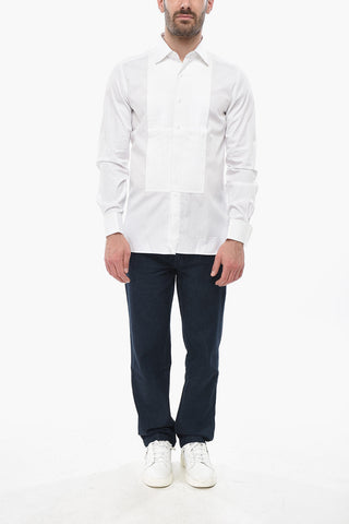 Camicia Tuxedo in Popeline di Cotone con Gemelli