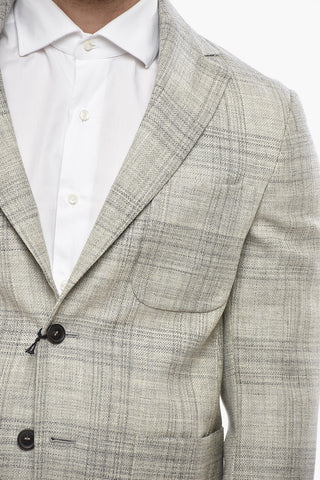 CIRCLE Virgin Wool Lined Blazer District Check
