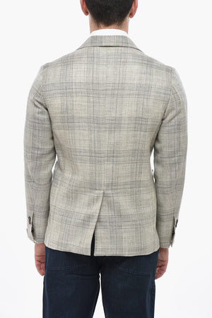 CIRCLE Virgin Wool Lined Blazer District Check
