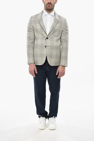CIRCLE Virgin Wool Lined Blazer District Check