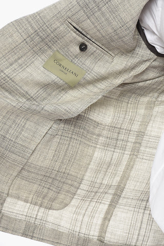 CIRCLE Virgin Wool Lined Blazer District Check