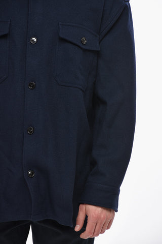Cappotto in Lana Vergine Sfoderato con Doppio Taschino
