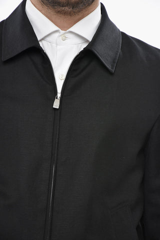 CIRCLE Lightweight Linen-Blend Jacket with Front Zip