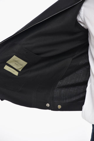CIRCLE Lightweight Linen-Blend Jacket with Front Zip