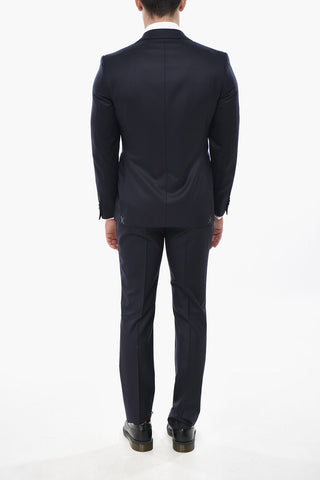 CC COLLECTION 3-Piece Virgin Wool Suit With Classic Lapel