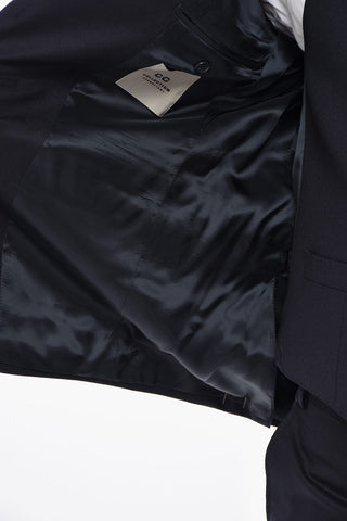 CC COLLECTION 3-Piece Virgin Wool Suit With Classic Lapel