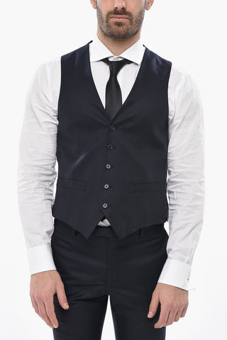 CC COLLECTION 3-Piece Virgin Wool Suit With Classic Lapel