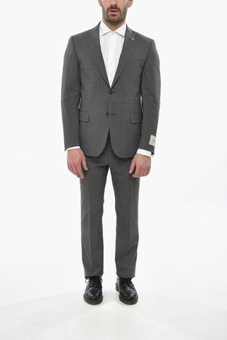CC COLLECTION Anzug aus Wollmischung RIGHT mit District-Check-Motiv