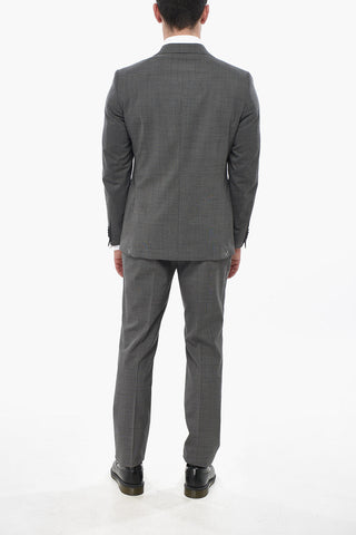 CC COLLECTION Anzug aus Wollmischung RIGHT mit District-Check-Motiv