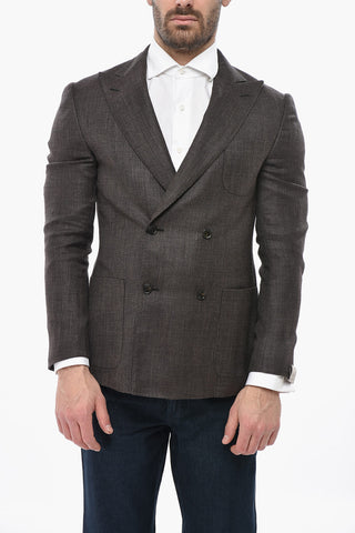 Doppelreiher Blazer GATE aus Seidenmischung mit Spitzrevers