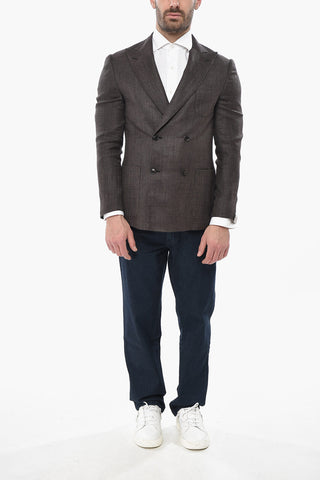 Doppelreiher Blazer GATE aus Seidenmischung mit Spitzrevers