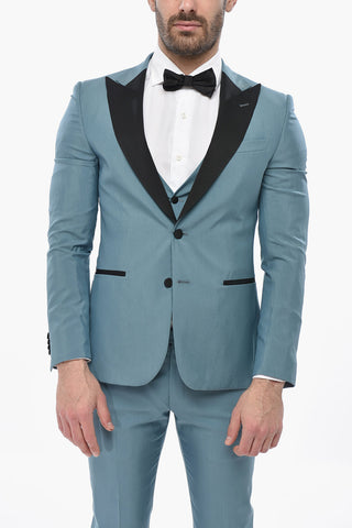 CODE Silk Blend Ceremony Suit with Contrast Lapel