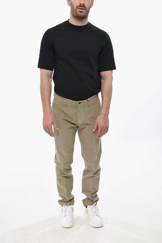 CC COLLECTION Ribbed Velour Trousers With Belt Loops