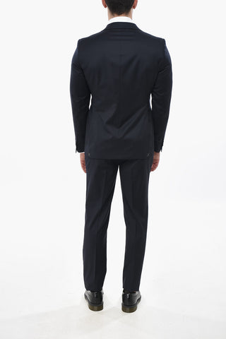 Schurwollanzug mit Strassdetails