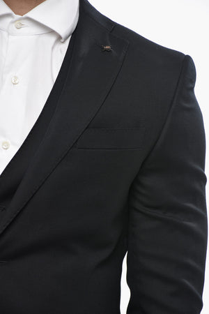 CC COLLECTION 3-Piece Wool-Blend Suit with Classic Lapel
