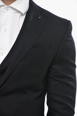 CC COLLECTION 3-Piece Wool-Blend Suit with Classic Lapel